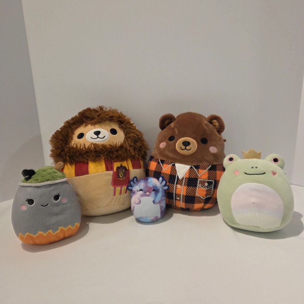 Squishmallow Lot Of 5 Omar Gryffindor Lion Fenra Halley Johanna Mini Smalls...